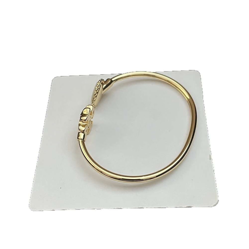 Tory Burch Heart Letter Shell Open Bangle - Picture 5 of 6
